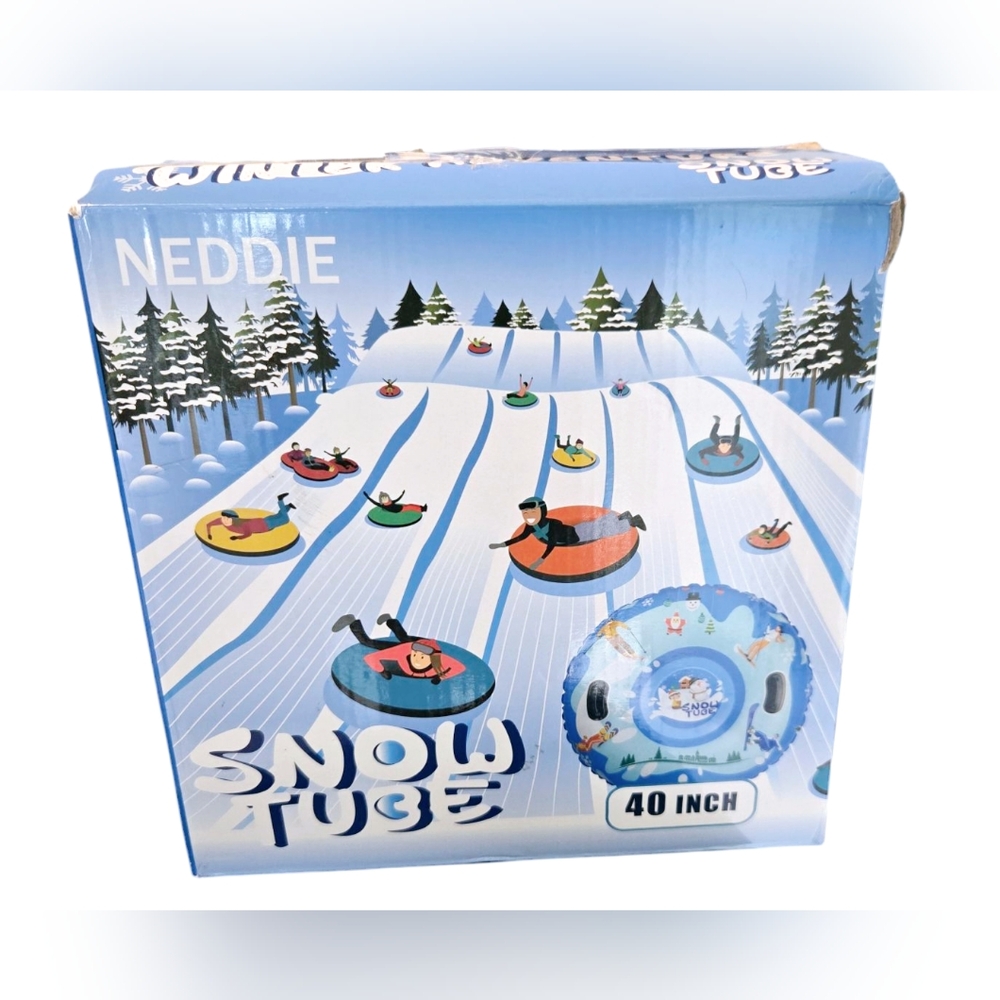40’’ Snow Tube, Inflatable Snow Tubes for Kids & Adults Open Box But Brand New